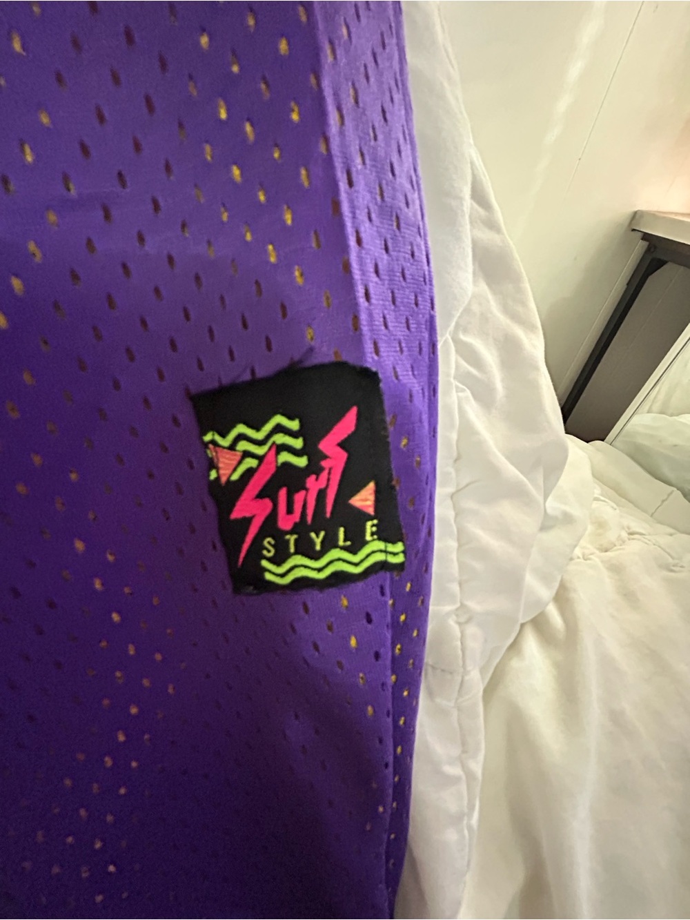 surf style Yellow and Purple Mesh Jersey